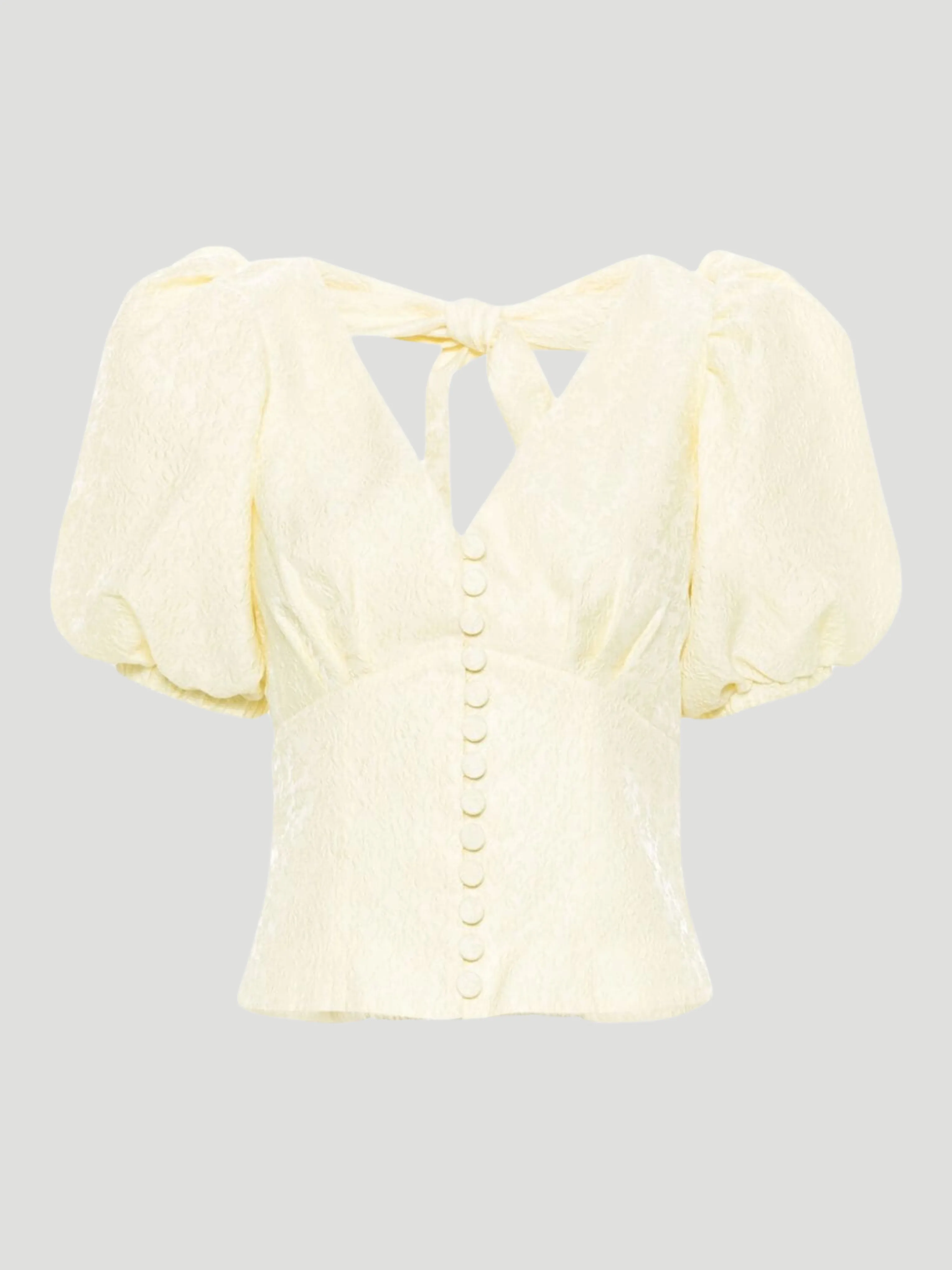 Yellow Jacquard Top