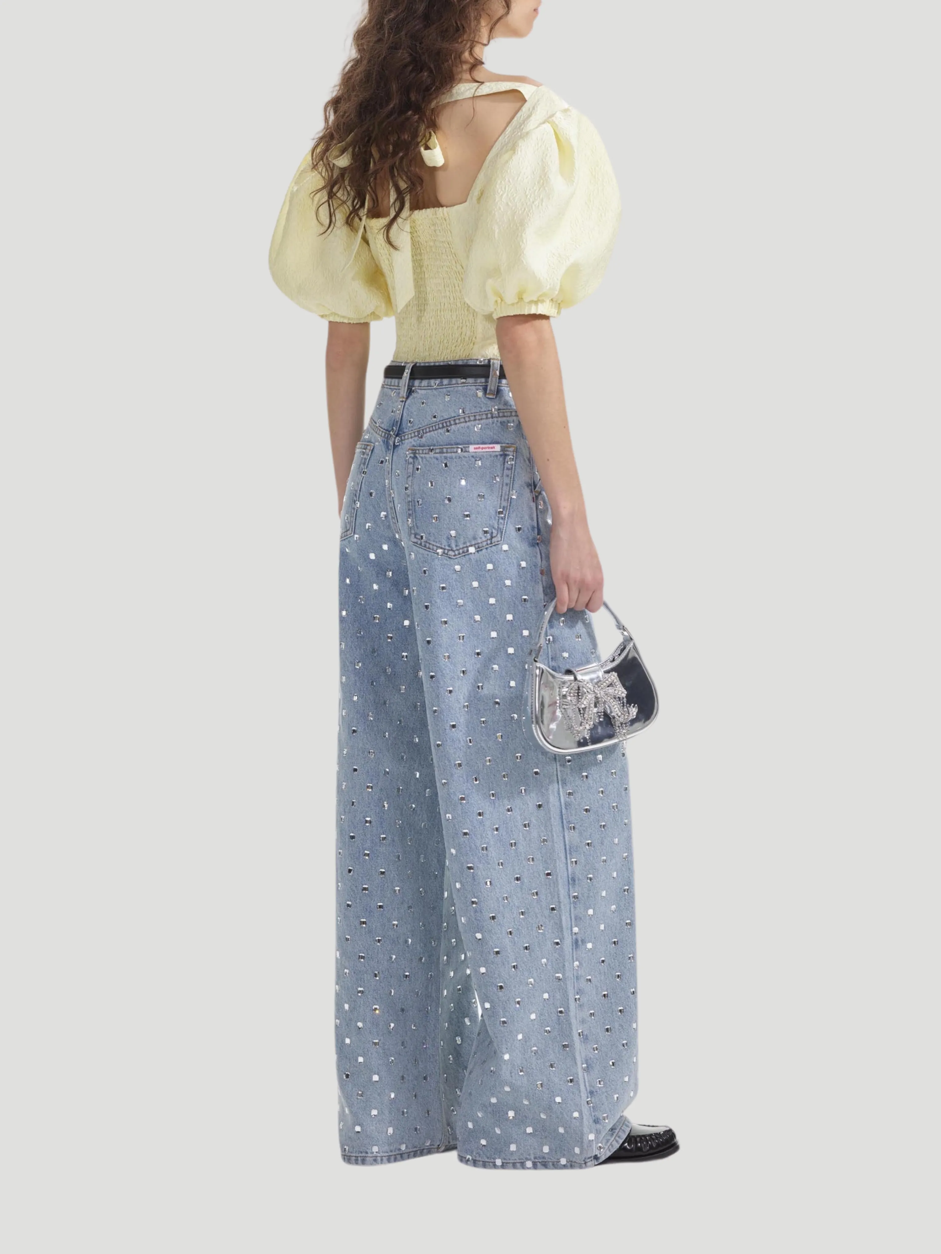 Yellow Jacquard Top