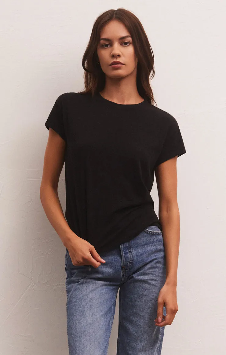 Z Supply Modern Slub Tee, Black & White