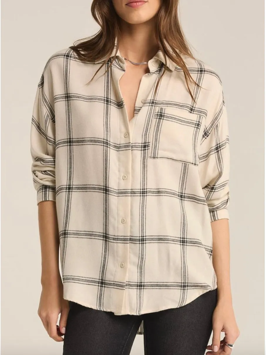 {Z Supply} River Plaid Button Up