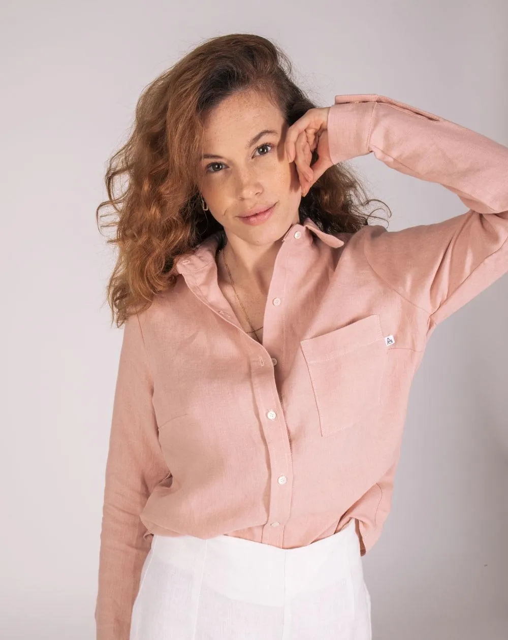 Zalabis Linen Shirt Pink