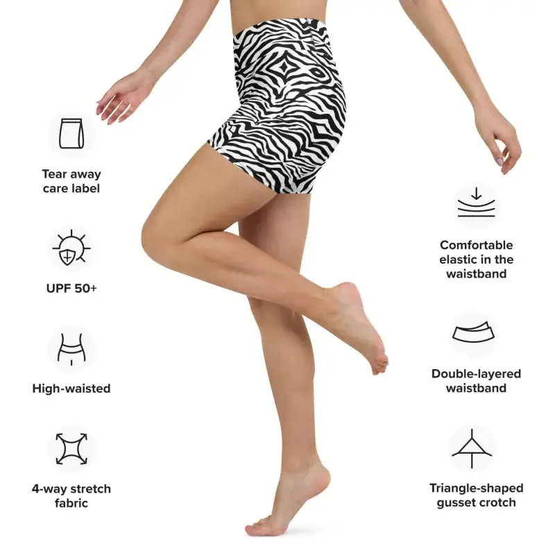Zebra Yoga Shorts