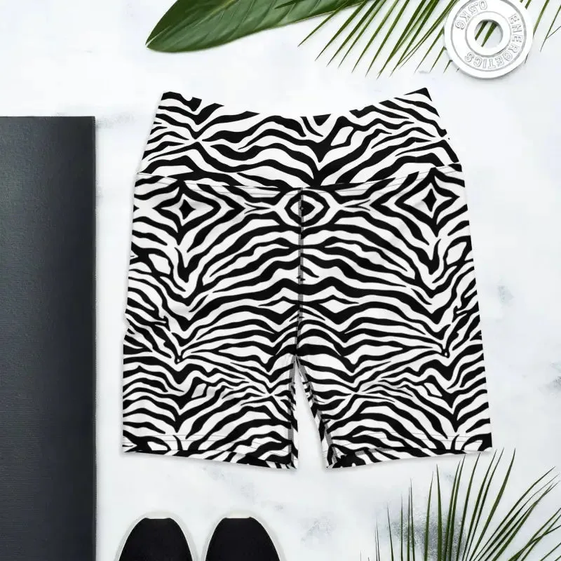 Zebra Yoga Shorts