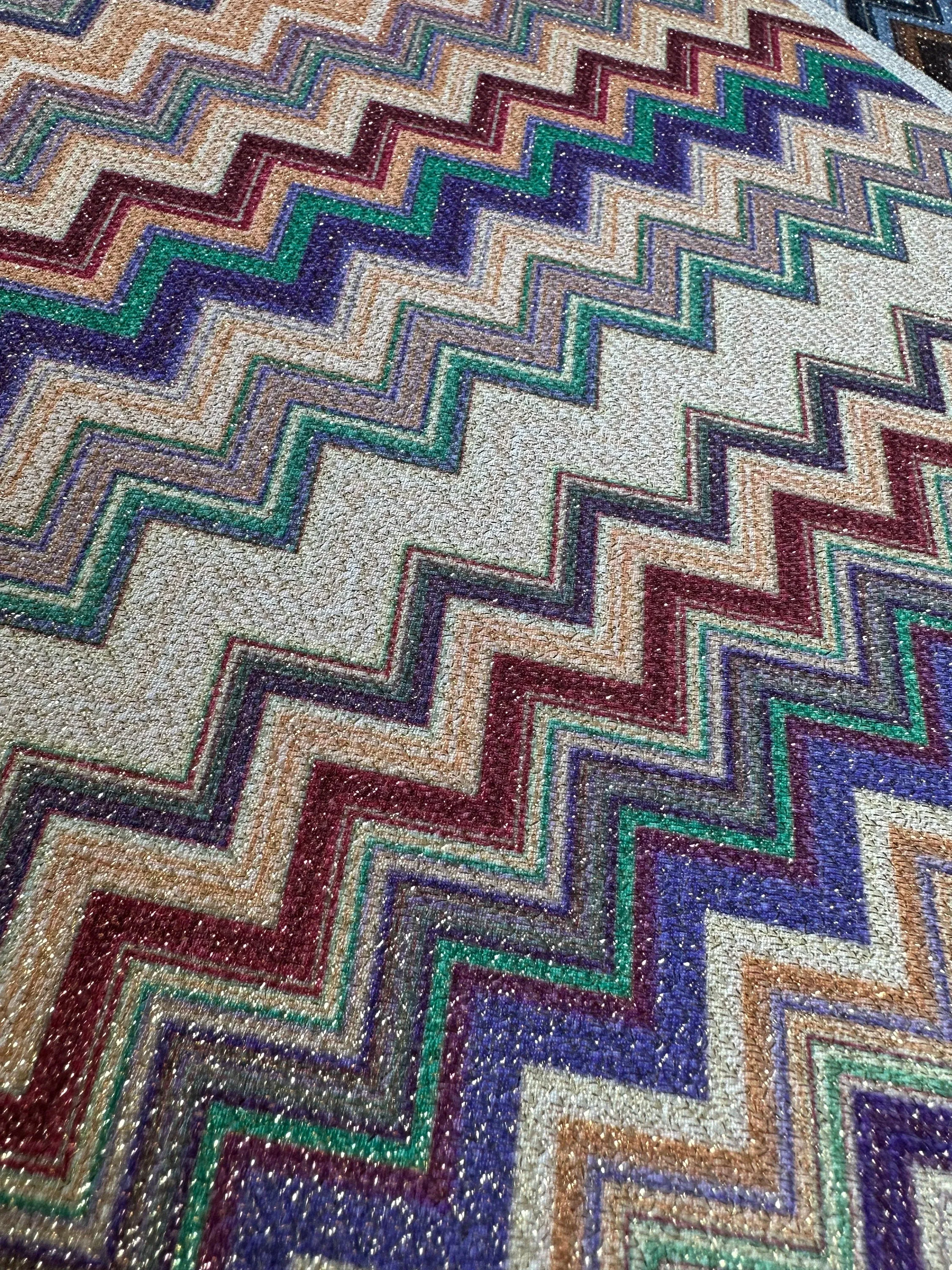 Zigzag Knit Fabric - Lurex 4-Way Stretch